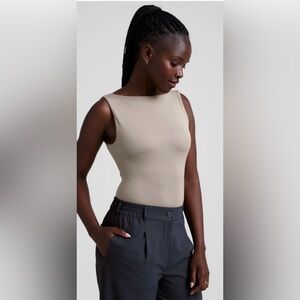 BEYONG YOGA IN OAT Eclipse Open Back Tank